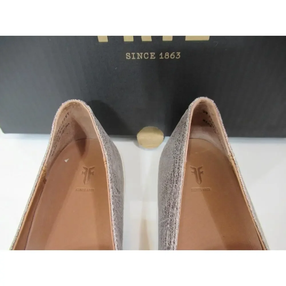 Women's Frye Melanie Slip On Flat Shoes Sneaker Pewter Size 9